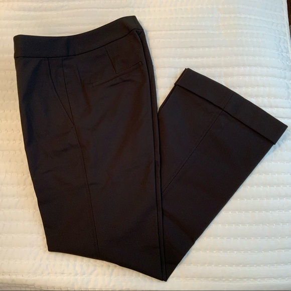 Club Monaco Wide Cuff Trouser Dress Pants Classic Black Size 2 - Picture 6 of 8